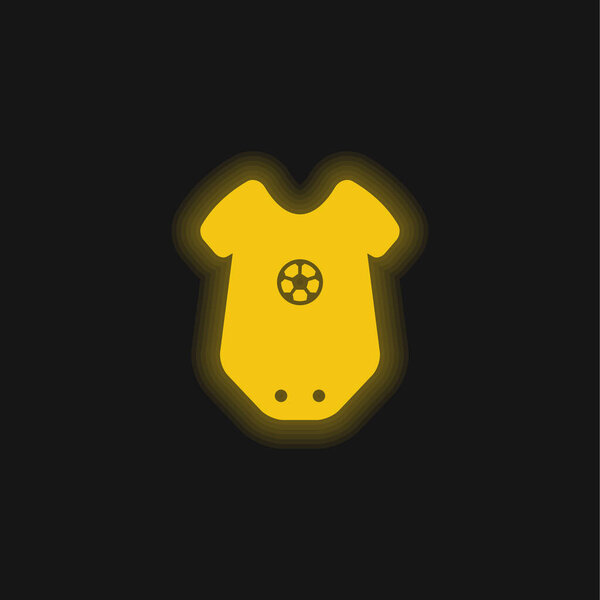 Одежда Baby Onesie со звездой Дизайн желтый перчаточный неоновый значок