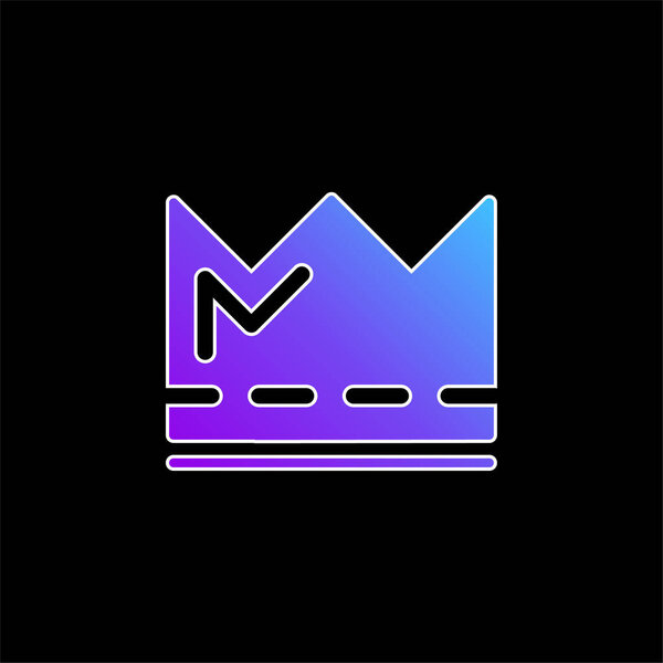 Значок синего градиента короны