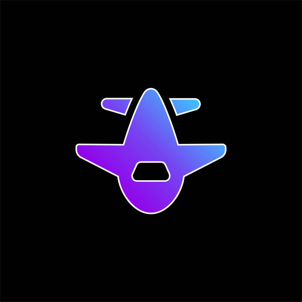 Airliner blue gradient vector icon
