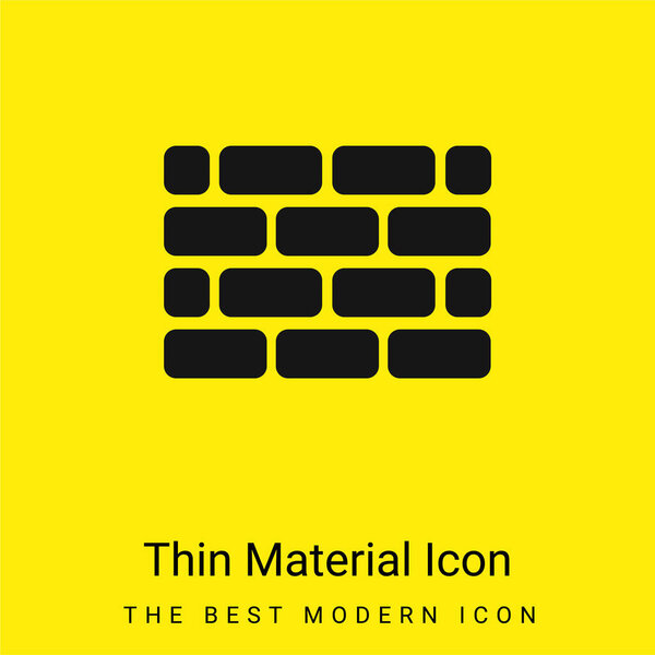Brick Wall minimal bright yellow material icon