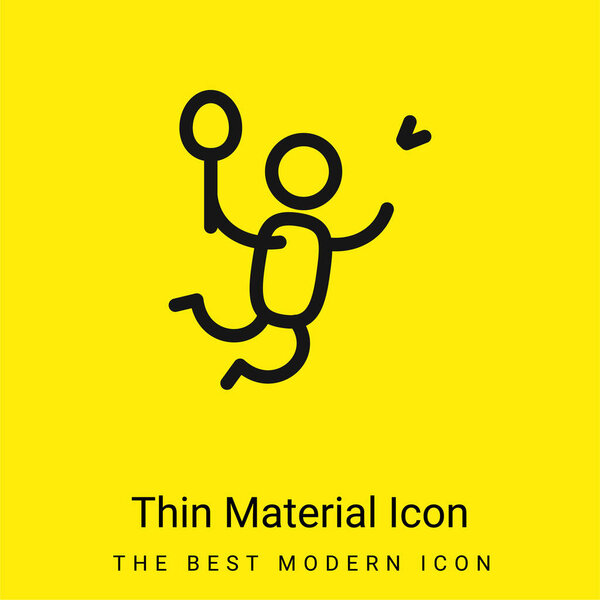 Badminton Player minimal bright yellow material icon