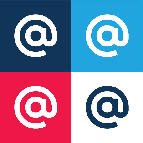 На синий и красный четыре цвета минимальный набор значков