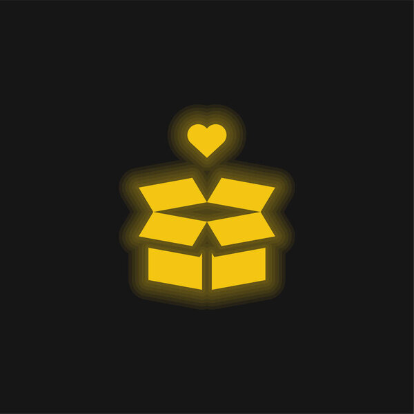 Желтый светящийся значок