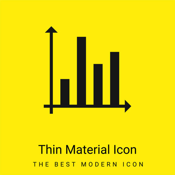 Анализ минимальный ярко-желтый значок материала