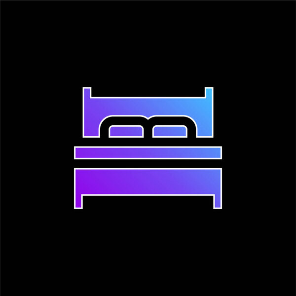 Bed blue gradient vector icon