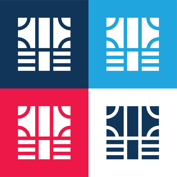 Вклады синий и красный четыре цвета минимальный набор значков