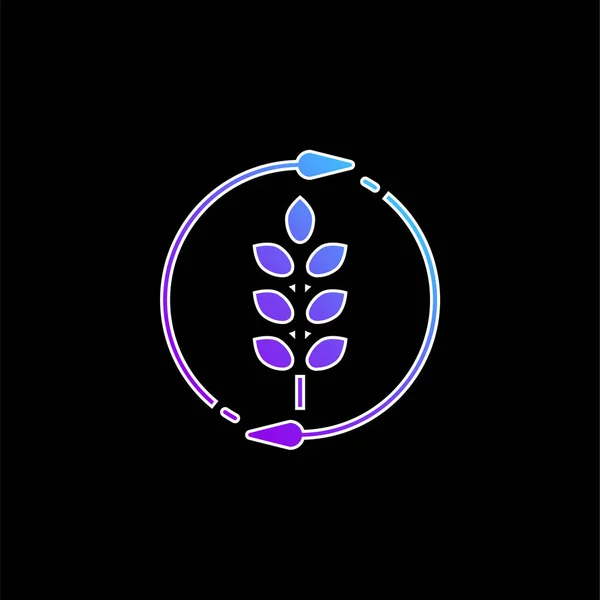 Значок Агрономического Синего Градиента — стоковый вектор