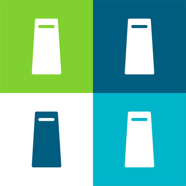 Пакет Плоский четырехцветный минимальный набор значков