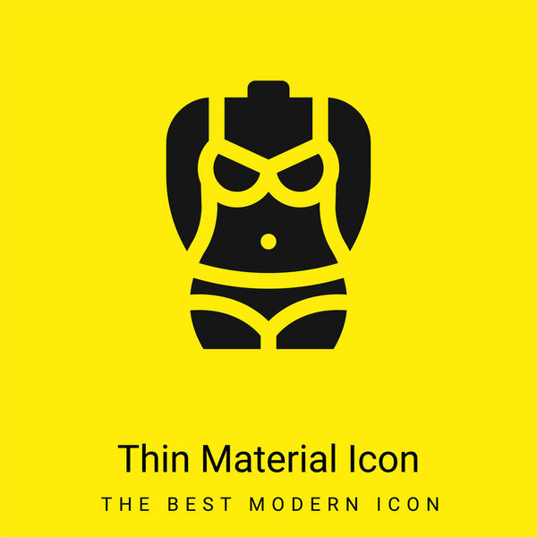 Body minimal bright yellow material icon