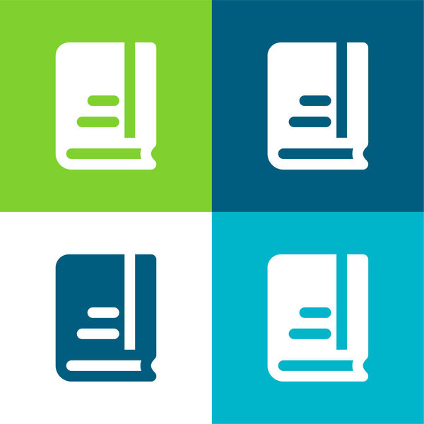 Книга Плоский четырехцветный минимальный набор значков