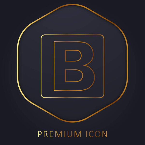 Bold Type golden line premium logo or icon