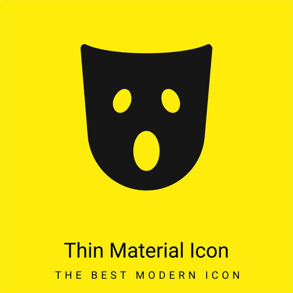 Astonishment Mask minimal bright yellow material icon