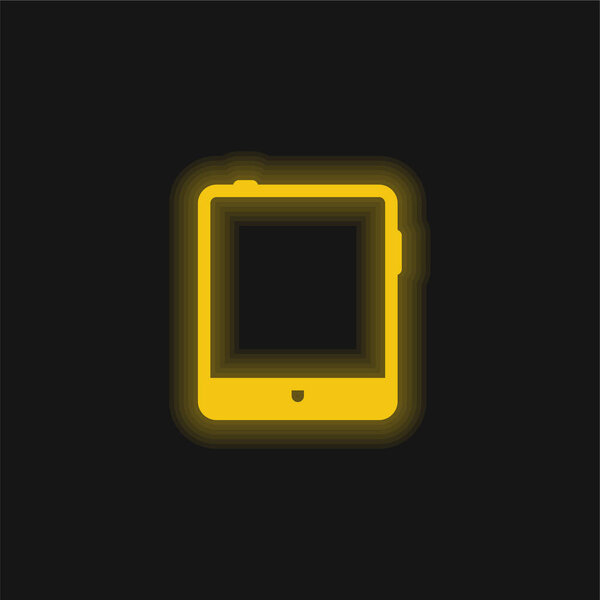 Желтый светящийся неоновый значок