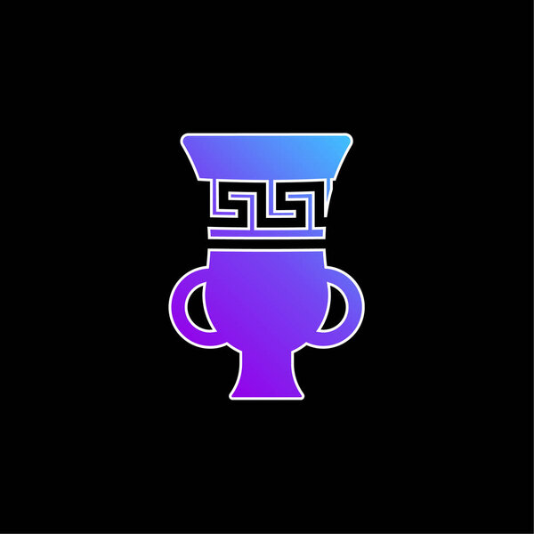 Amphora blue gradient vector icon