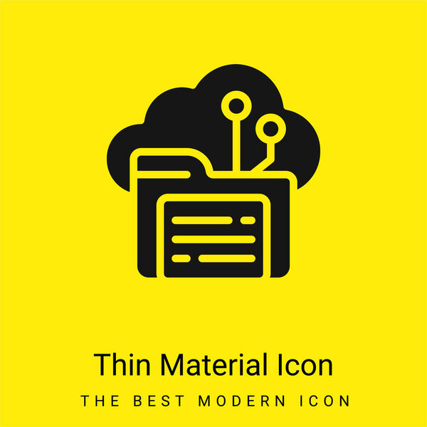 Большие данные минимальный ярко-желтый материал значок