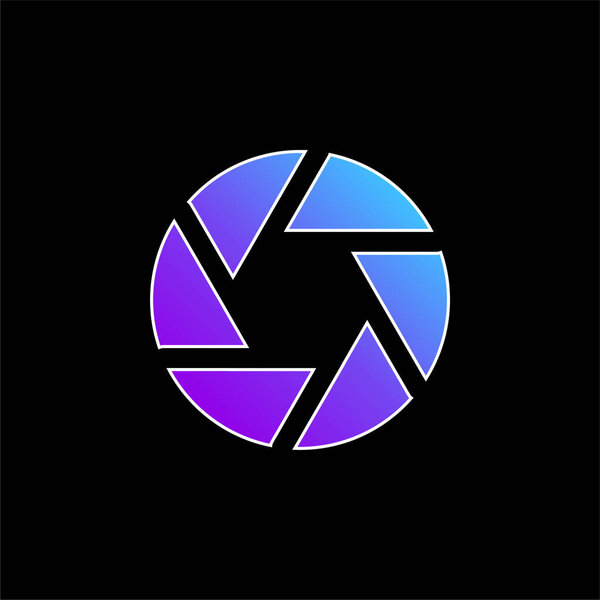 Aperture blue gradient vector icon