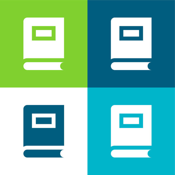 Книга Плоский четырехцветный минимальный набор значков