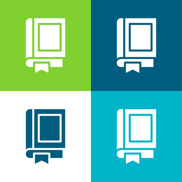 Книга Плоский четырехцветный минимальный набор значков