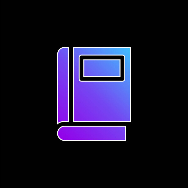 Book blue gradient vector icon