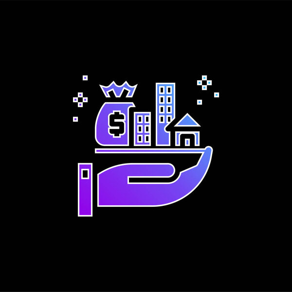 Assets blue gradient vector icon