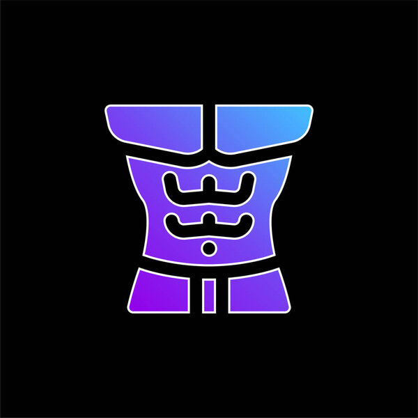 Abdominal blue gradient vector icon