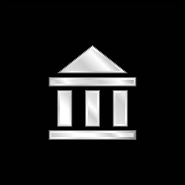 Серебристый металлический значок банка