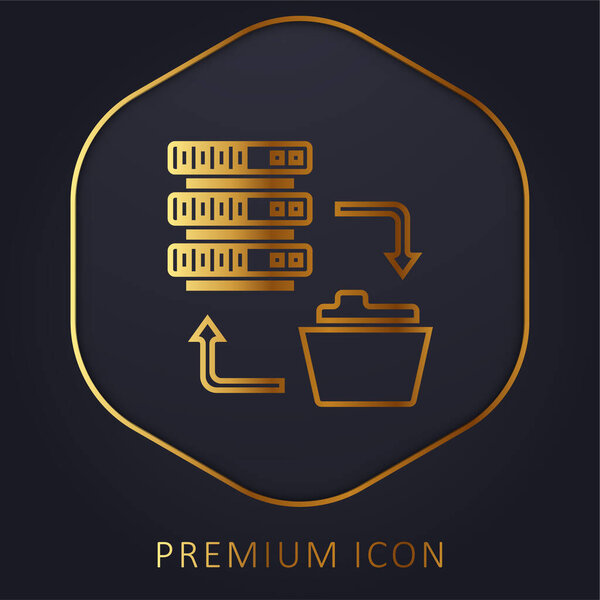 Резервное копирование логотипа или значка золотой линии