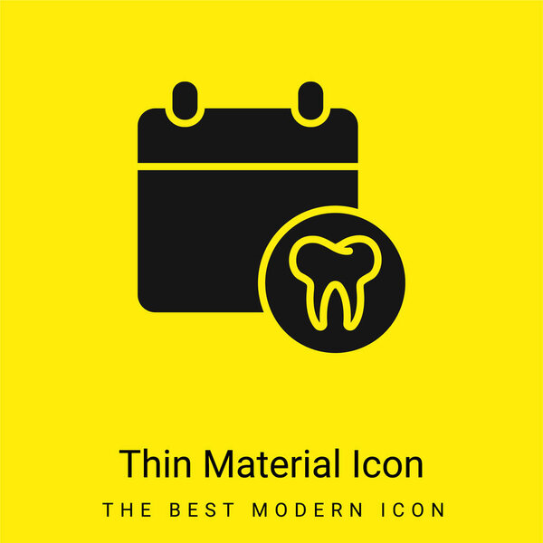 Appointment minimal bright yellow material icon