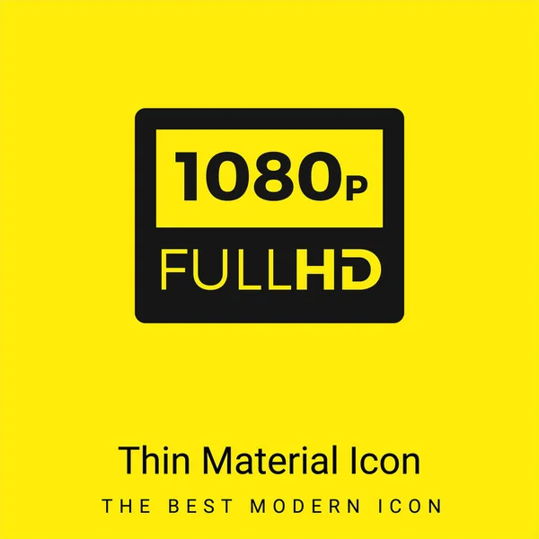 1080P Full Minimal Bright Yellow Material Icon — Stock Vector