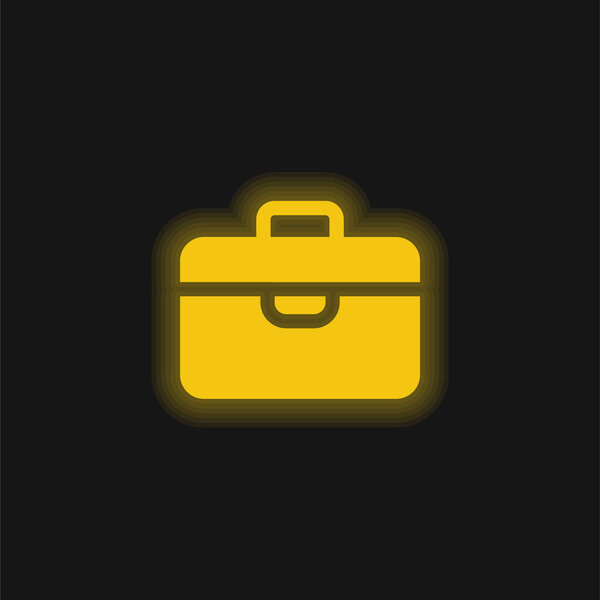 Желтый светящийся неоновый значок