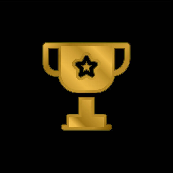 Награда Золотая металлическая икона или вектор логотипа