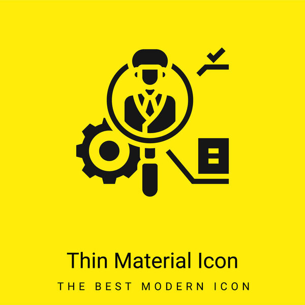 Applicant minimal bright yellow material icon
