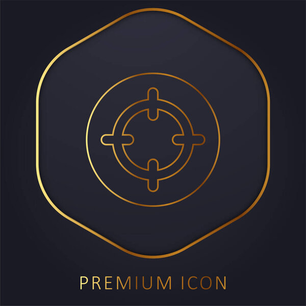 Aim golden line premium logo or icon