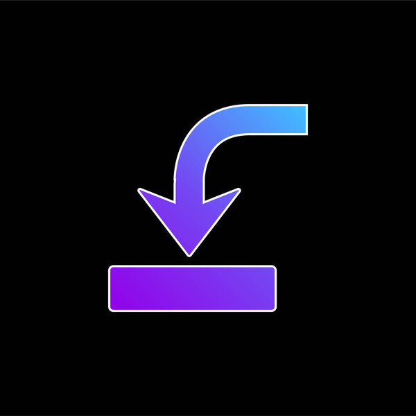 Значок "Arrow Into Drive Symbol blue gradient vector"
