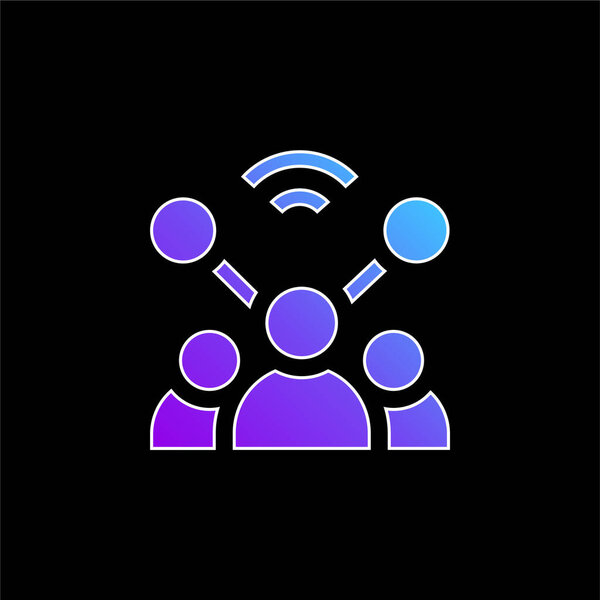 Account blue gradient vector icon