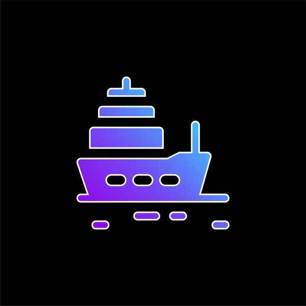Значок синего градиента лодки