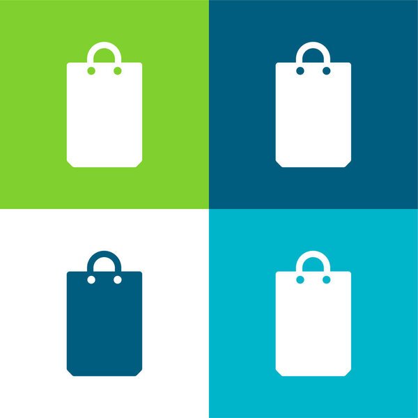 Пакет Плоский четырехцветный минимальный набор значков