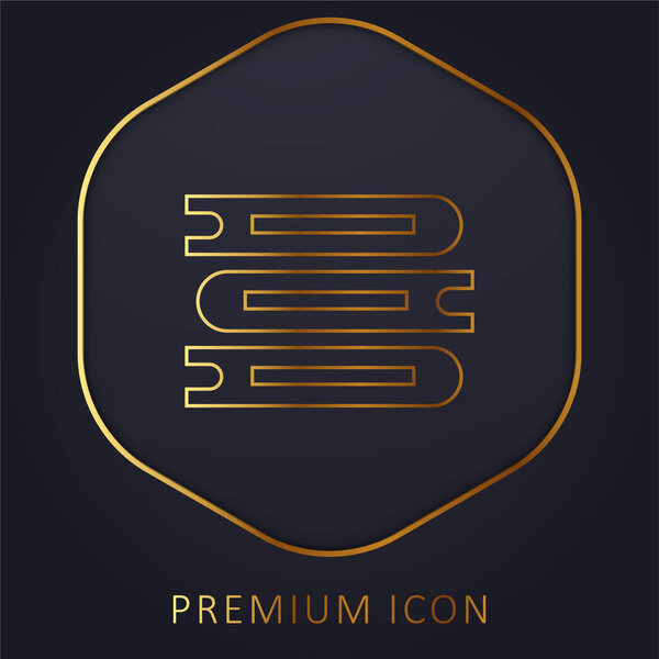 Книга золотая линия премиум логотип или значок