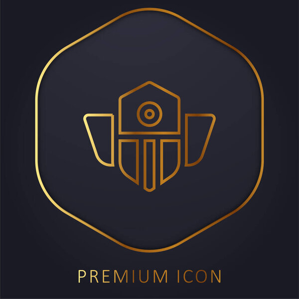 Значок золотой линии премиум логотип или значок