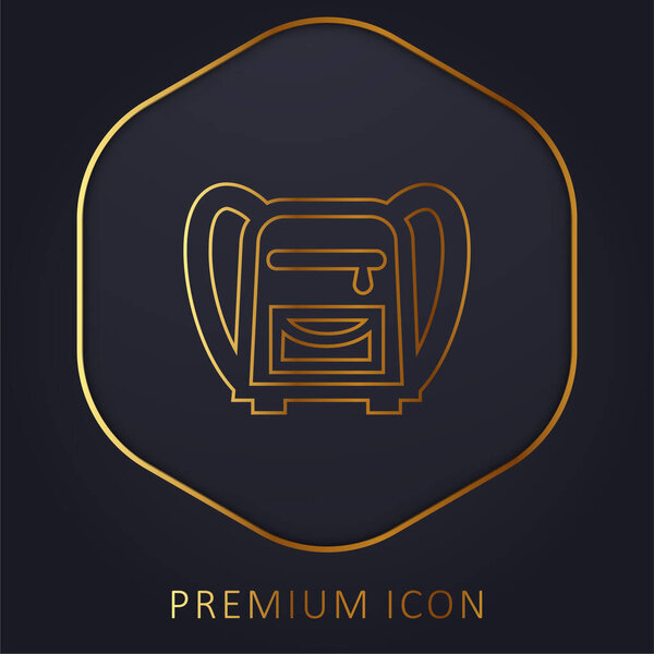 Сумка для школьной золотой линии премиум логотип или иконка