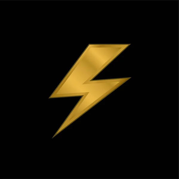 Bolt Gold Plated Metalic Icon Logo Vector — 图库矢量图片