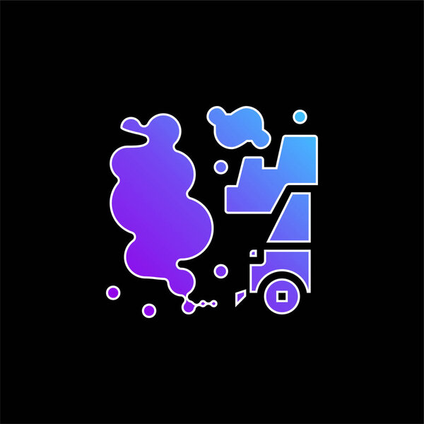 Air Pollution blue gradient vector icon