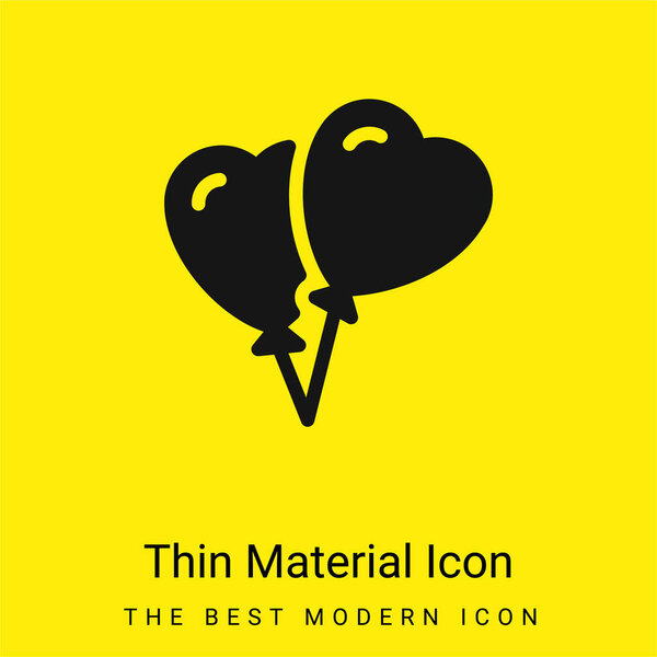 Balloons minimal bright yellow material icon