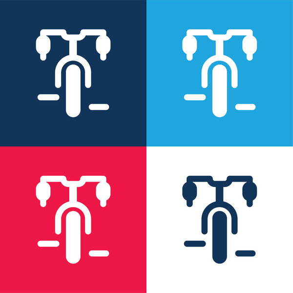 Велосипед синий и красный четыре цвета минимальный набор значков