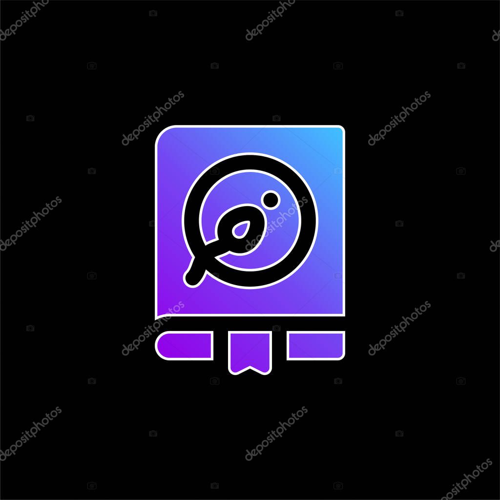 Book blue gradient vector icon