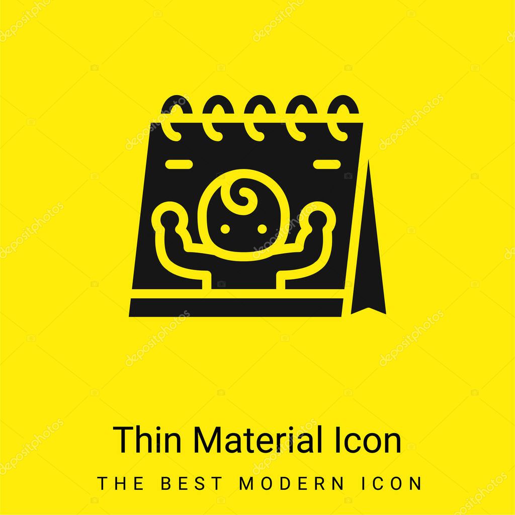 Born minimal bright yellow material icon