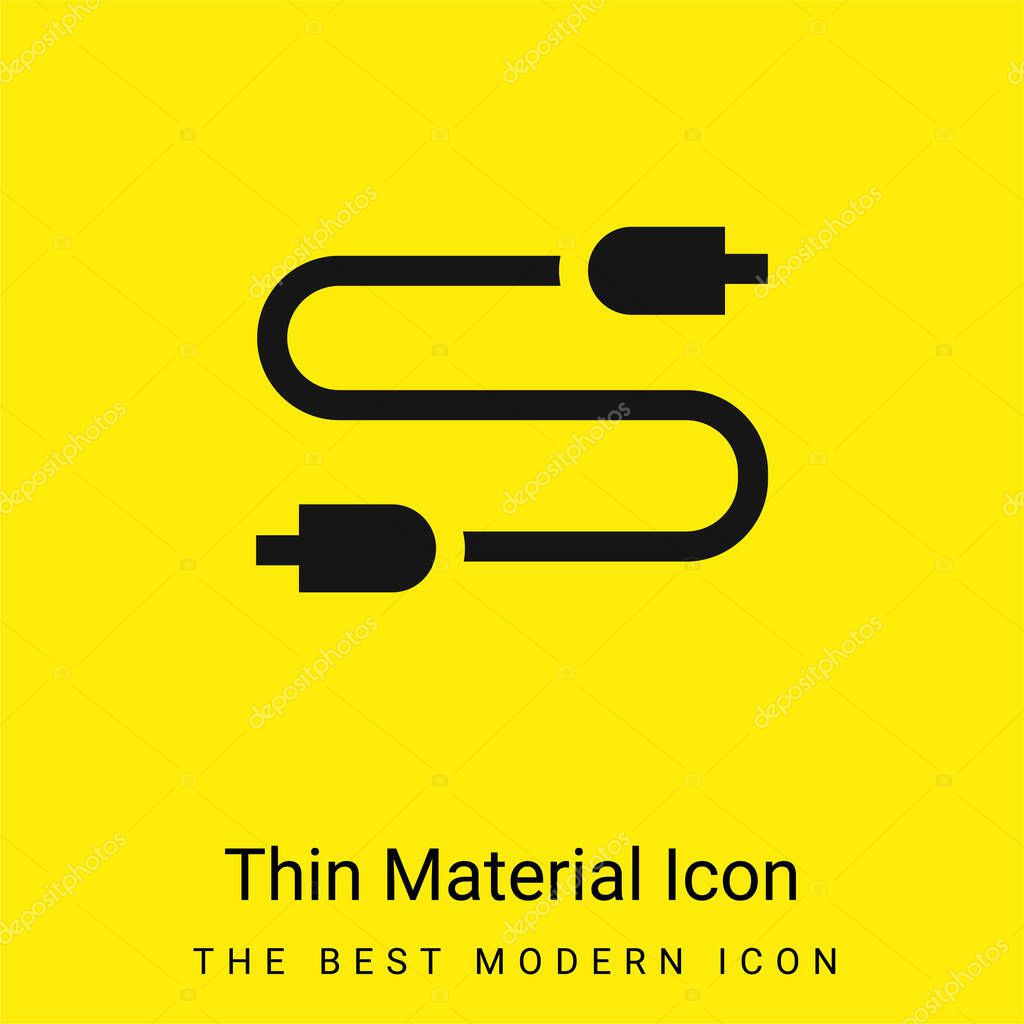 Audio Jack minimal bright yellow material icon