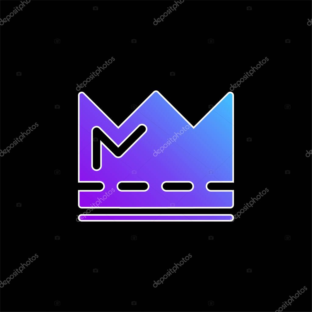 Crown blue gradient vector icon