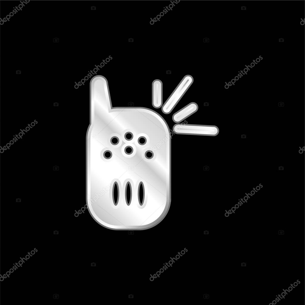 Baby Cry Detector Tool silver plated metallic icon