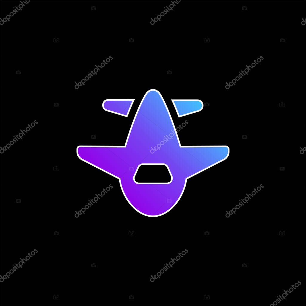 Airliner blue gradient vector icon